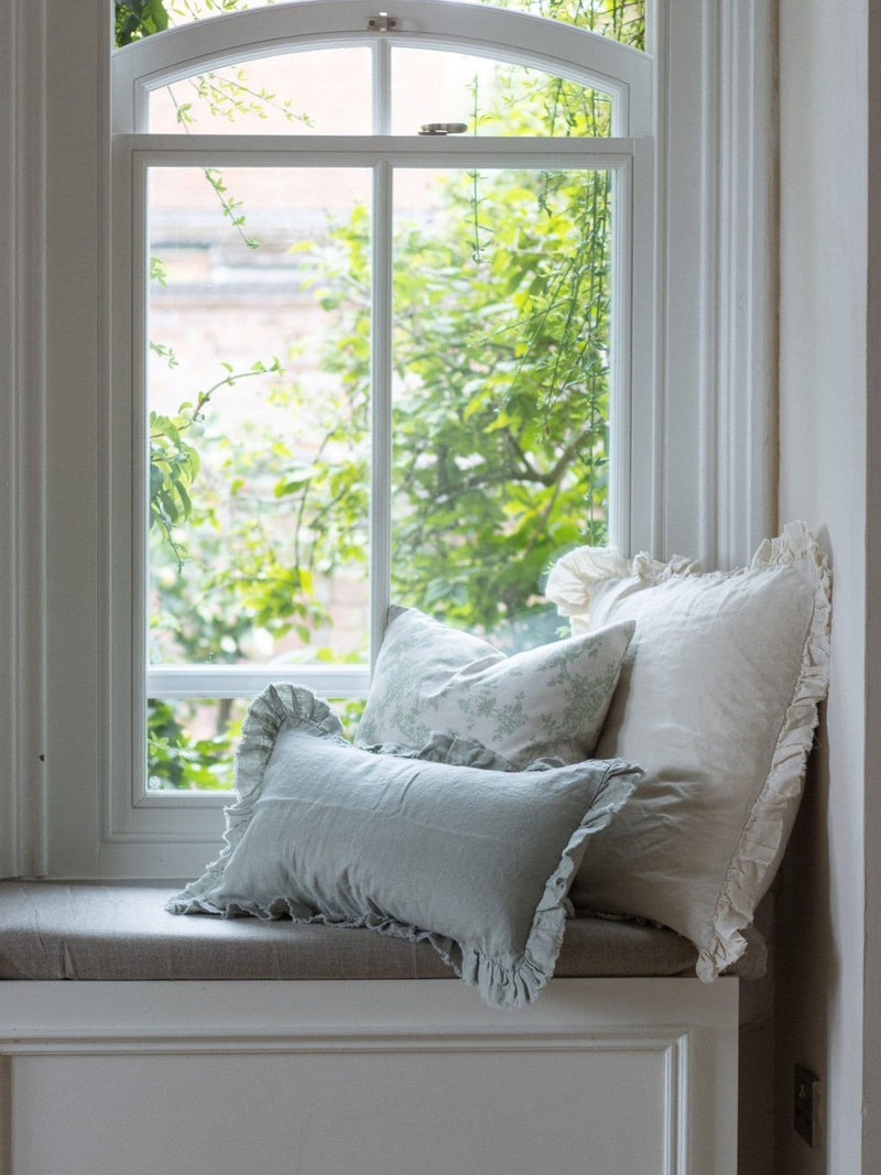Ellenvale Interiors Sage Hallie Ruffle 50 x 30cm Cushion Cover