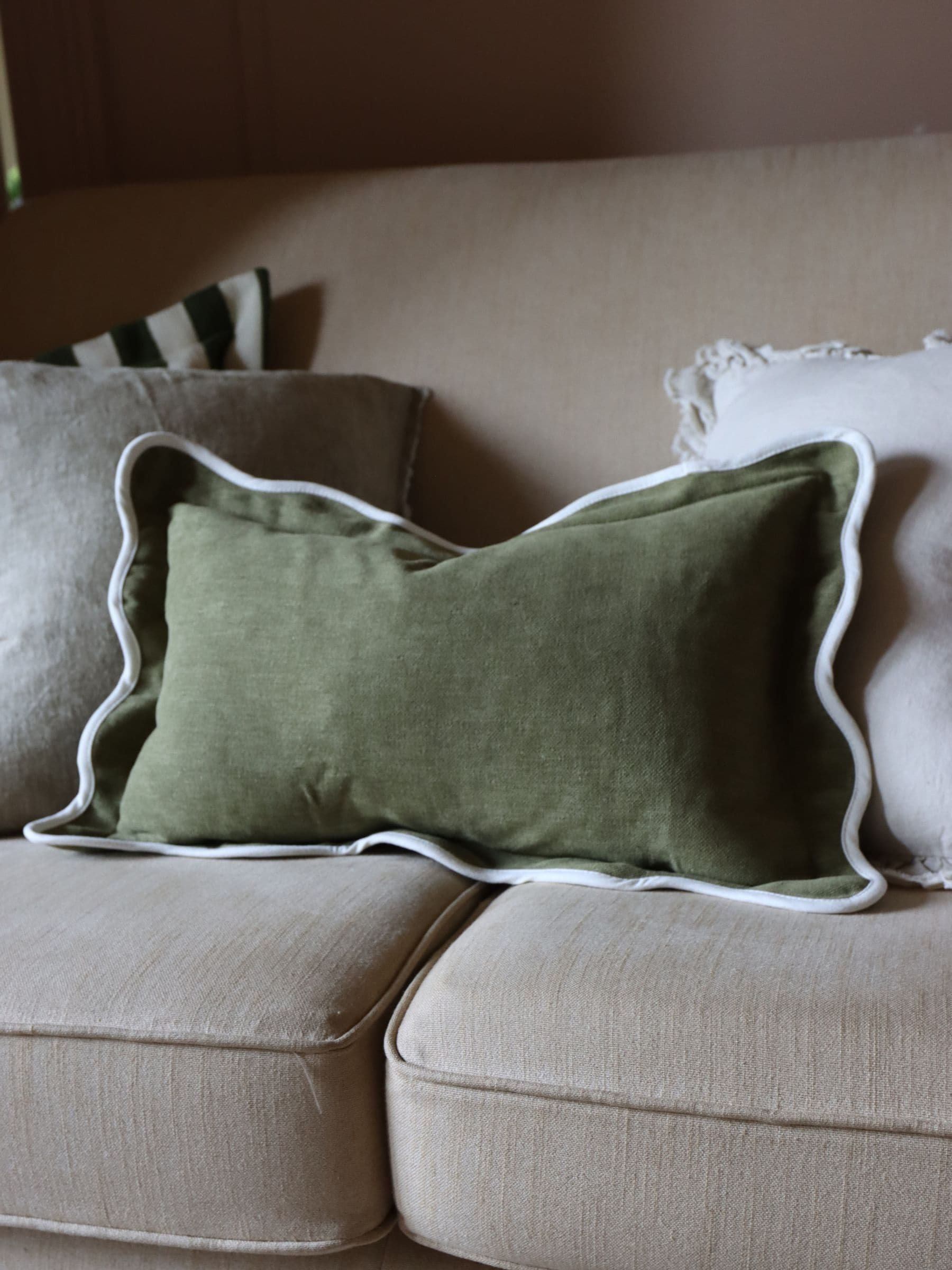 Ellenvale Interiors Chocolate Brown Chloe Scallop Cushion Cover 45 x 45cm