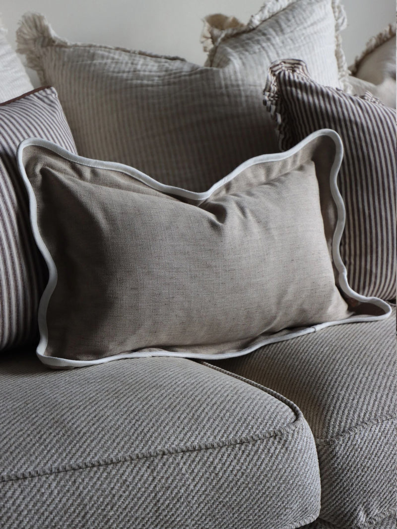 Ellenvale Interiors Chocolate Brown Chloe Scallop Cushion Cover 45 x 45cm