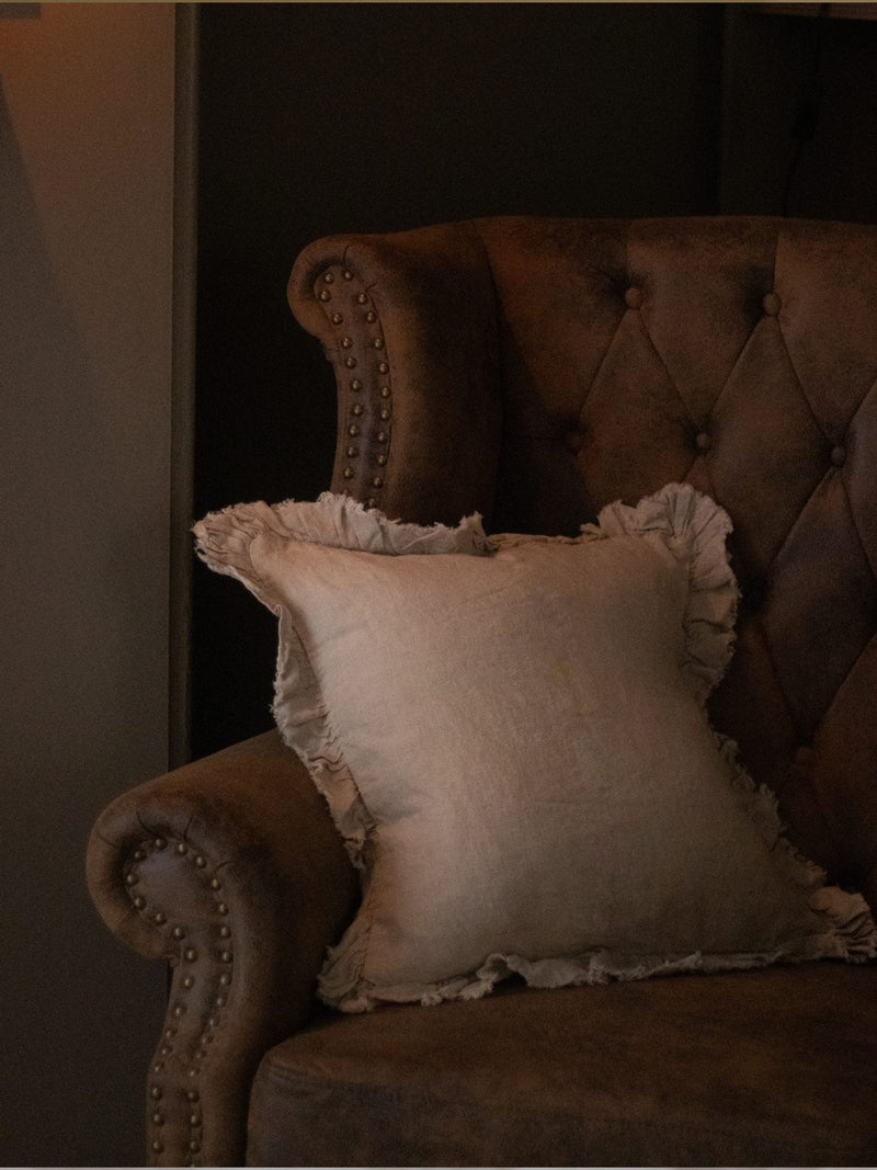 Ellenvale Interiors Beige Hallie Ruffle 45 x 45cm Cushion Cover