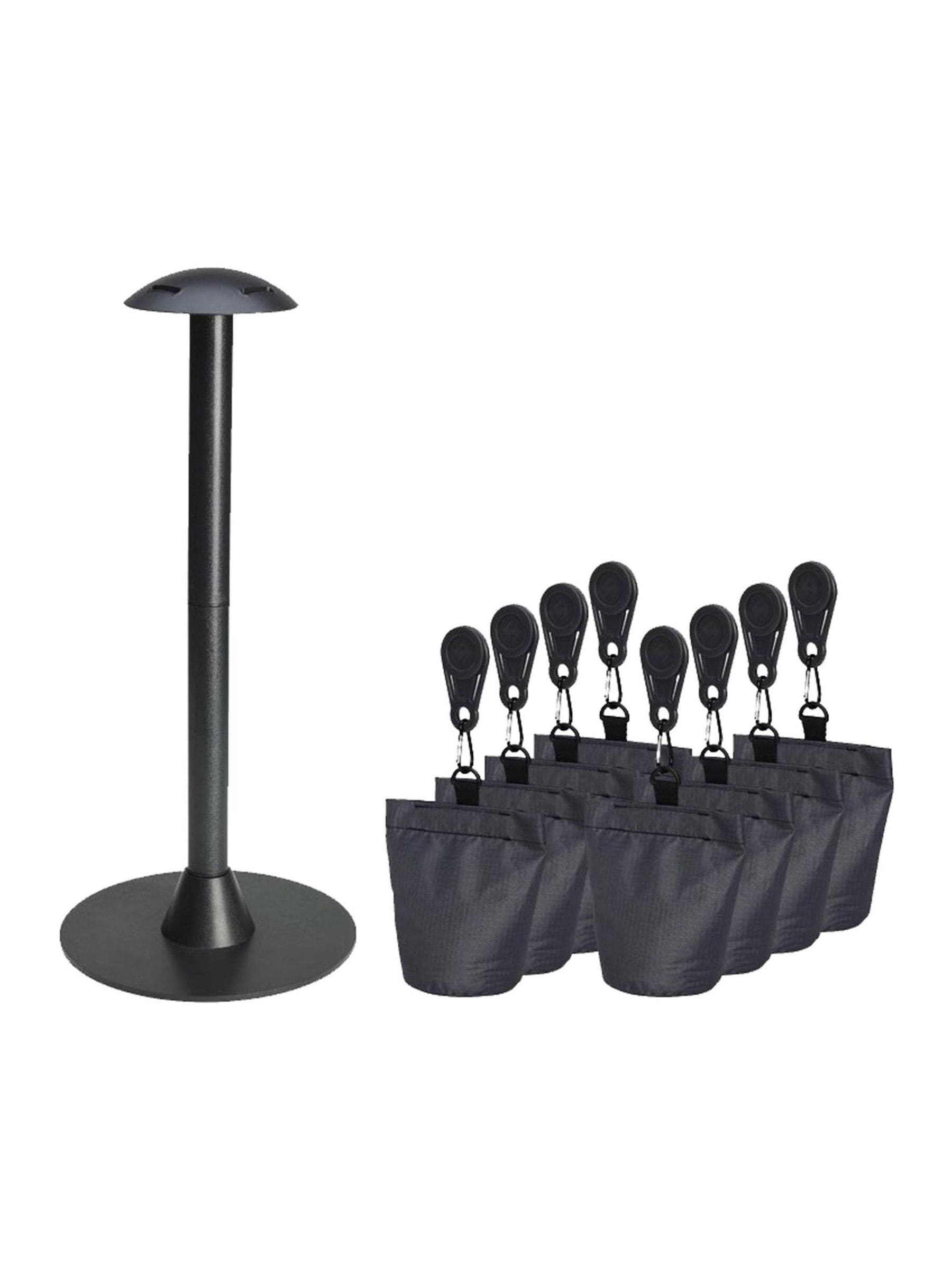 Pacific Anthracite outdoor cover support pole with sandbags - British product
