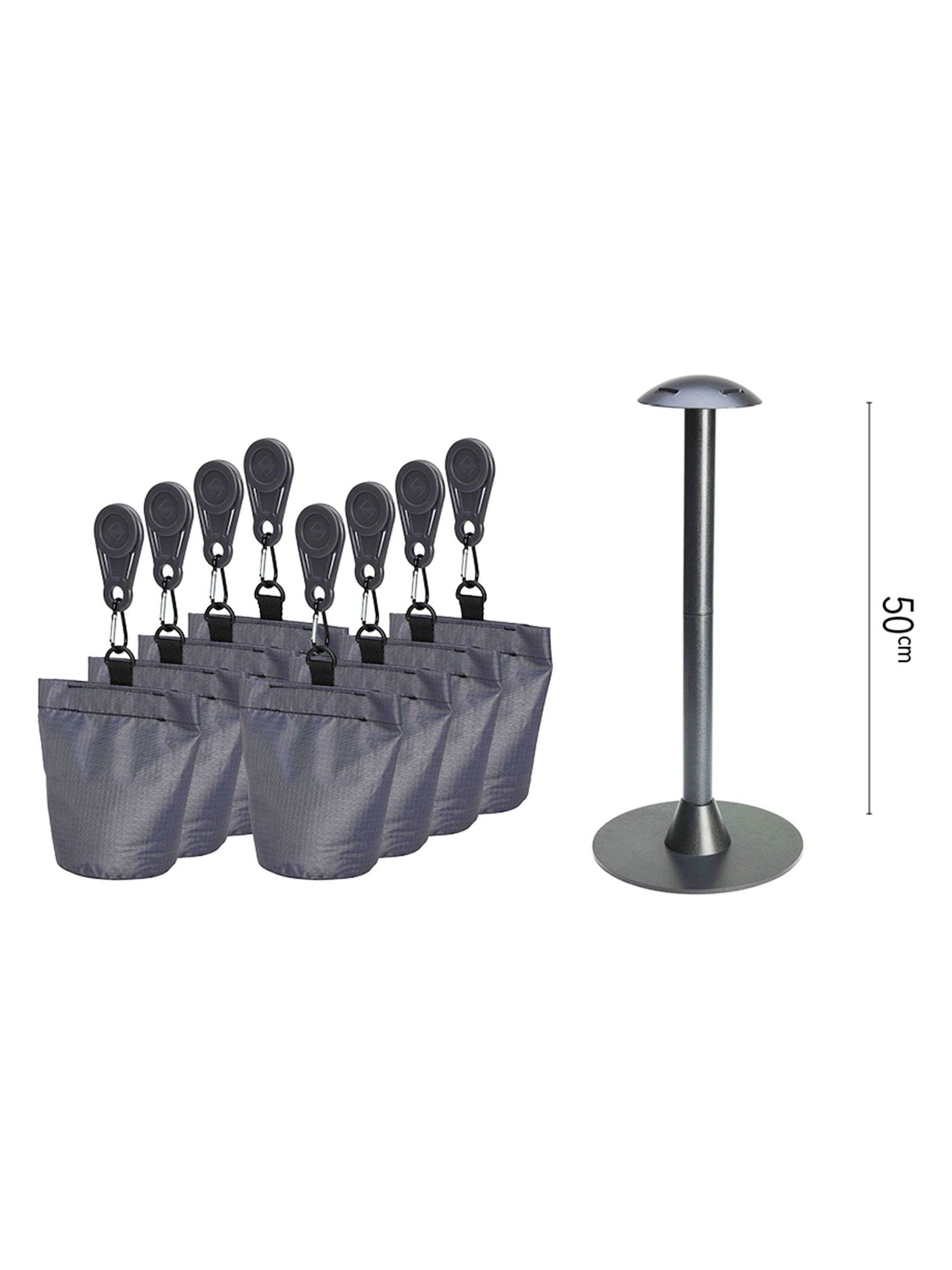Pacific Anthracite outdoor cover support pole with sandbags - British product