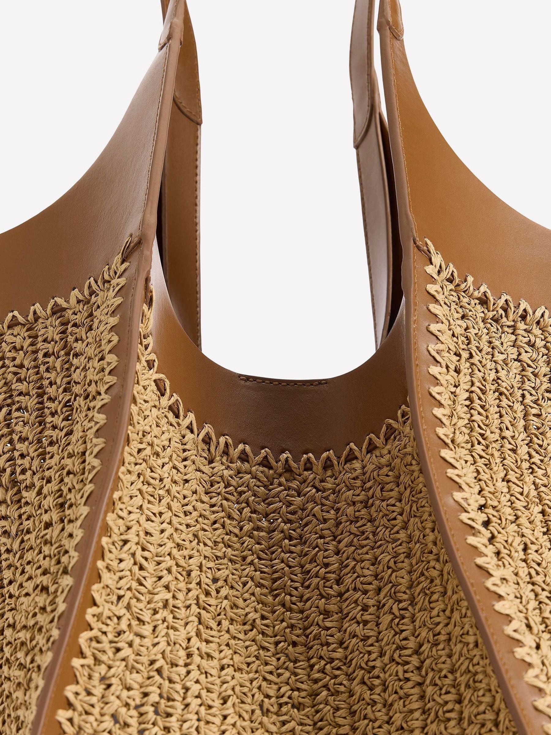 Boden cream straw tote - British product