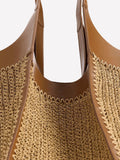 Boden cream straw tote - British product