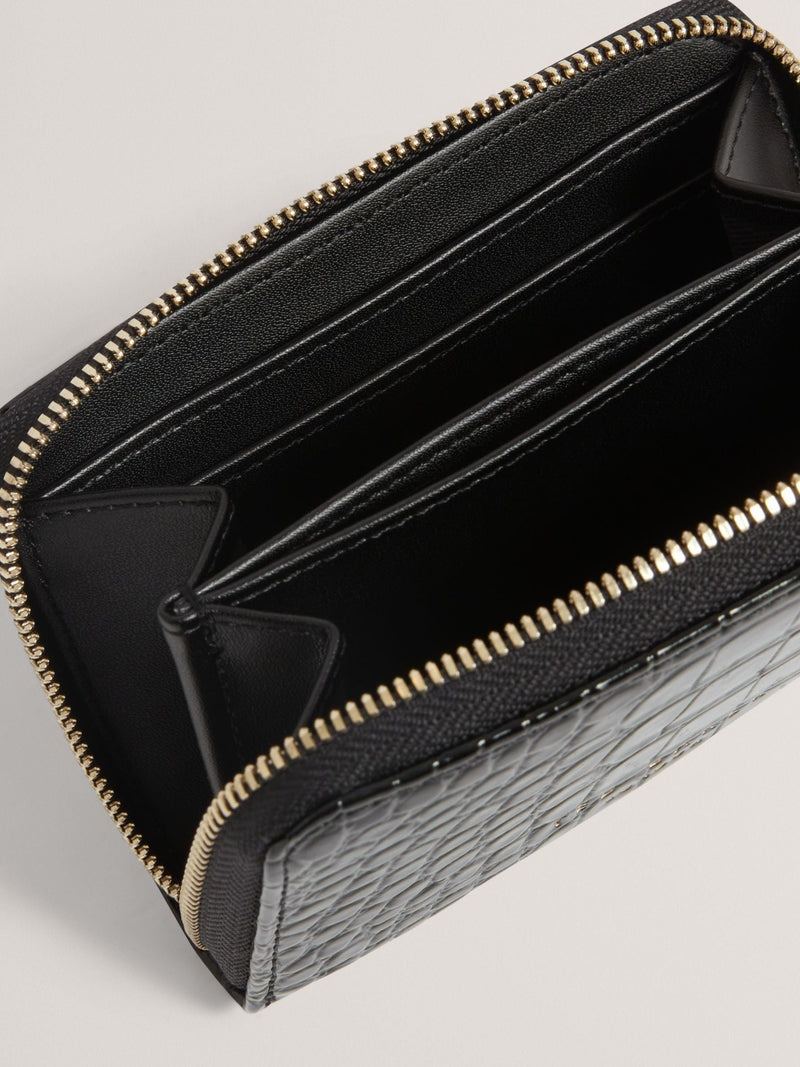 Ted Baker Varlee croc effect small zip wallet - British product