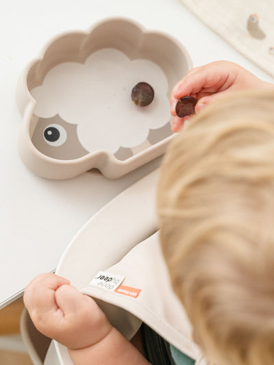 Next Done by Deer Sheepy Sand Silicone Stick & Stay Baby Bowl 300ml- Buy online at McGrocer
