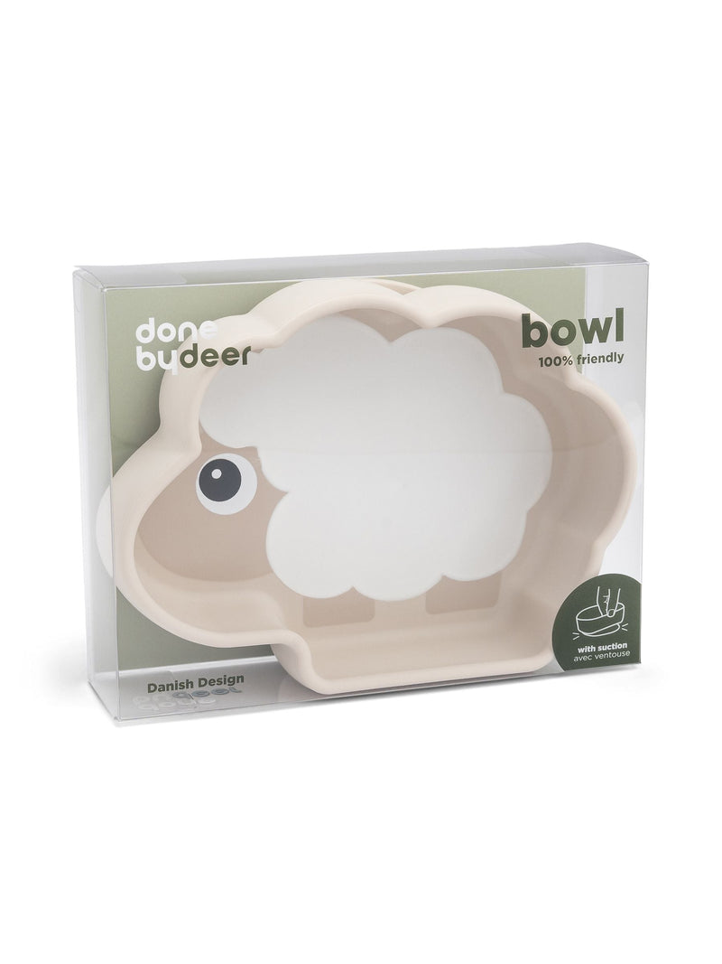 Done by Deer baby bowl Sheepy Sand 300ml - British product
