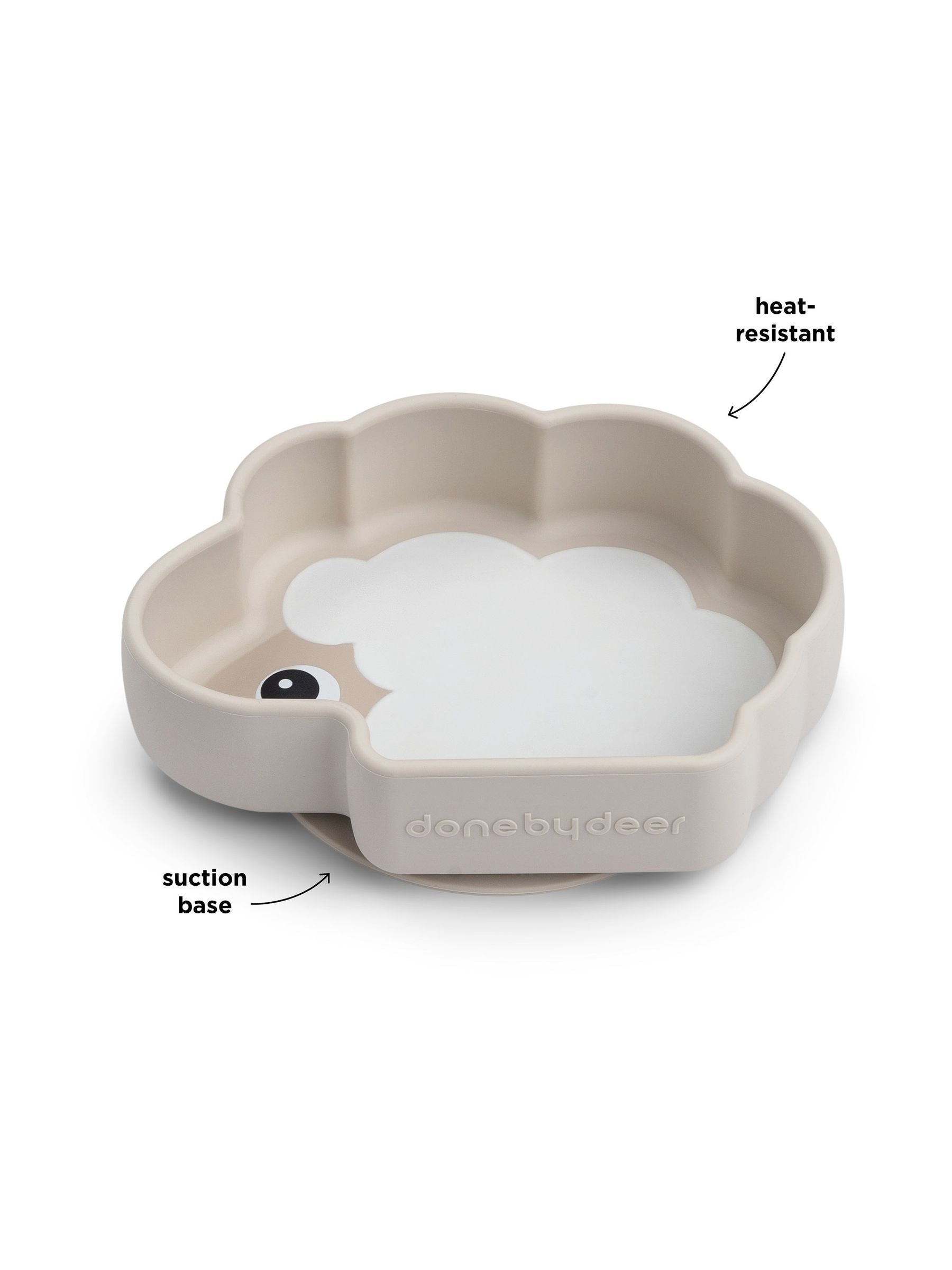 Done by Deer baby bowl Sheepy Sand 300ml - British product