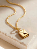 Posh Totty Designs mini personalised envelope necklace - British product