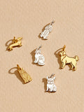 Posh Totty Designs personalised cat charm necklace, imported from the UK