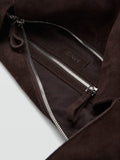 Mango brown suede shopper tote bag large, imported from the UK