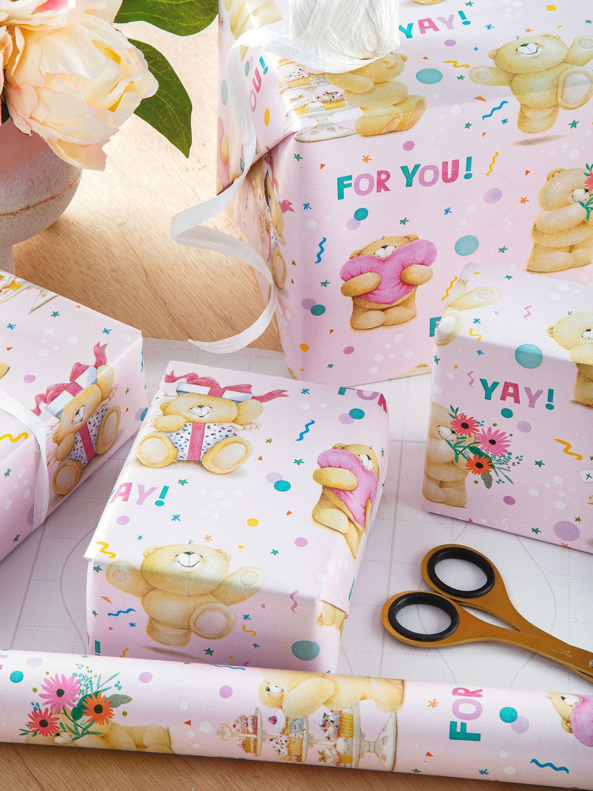 Hallmark Forever Friends wrapping paper 3 rolls, UK version