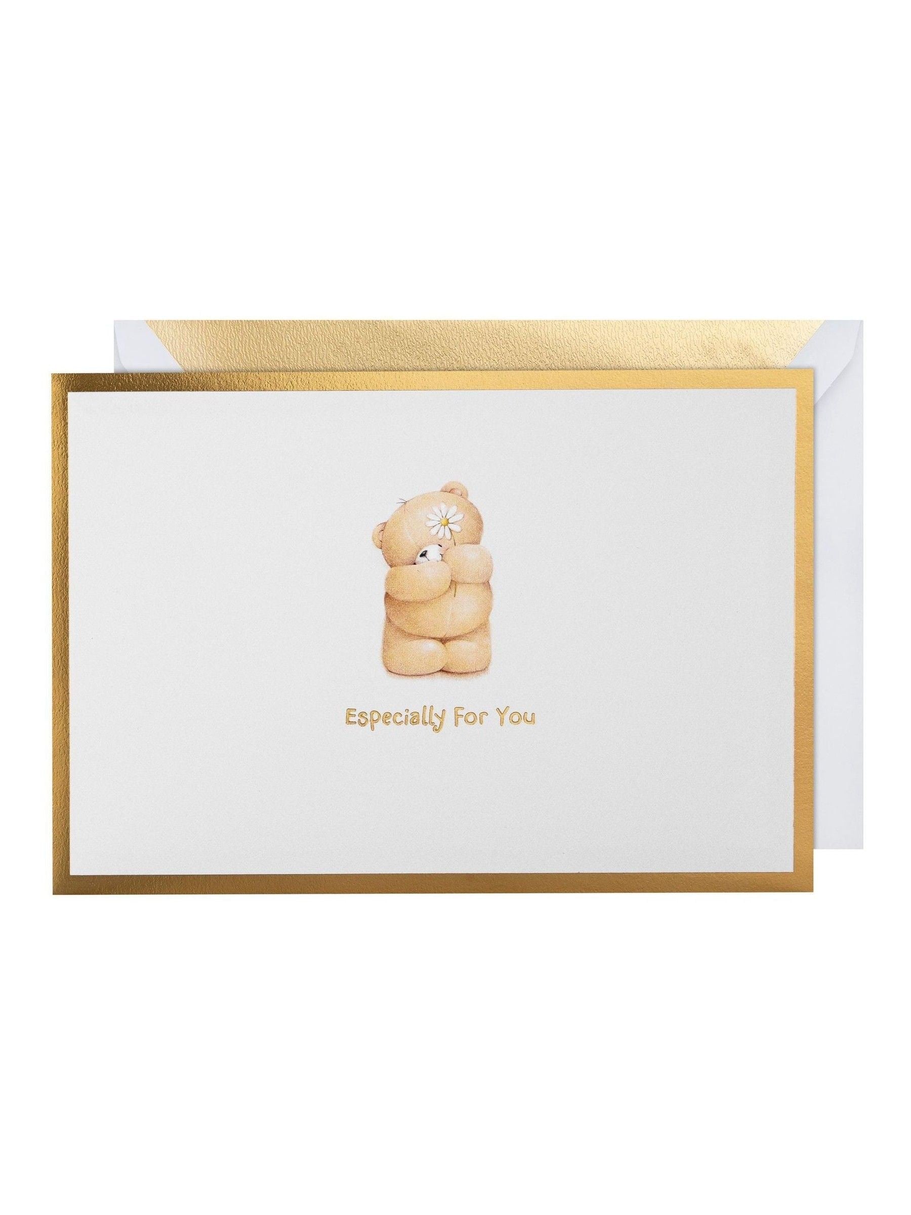 Hallmark 3D pop-up card Forever Friends bear flowers, UK version