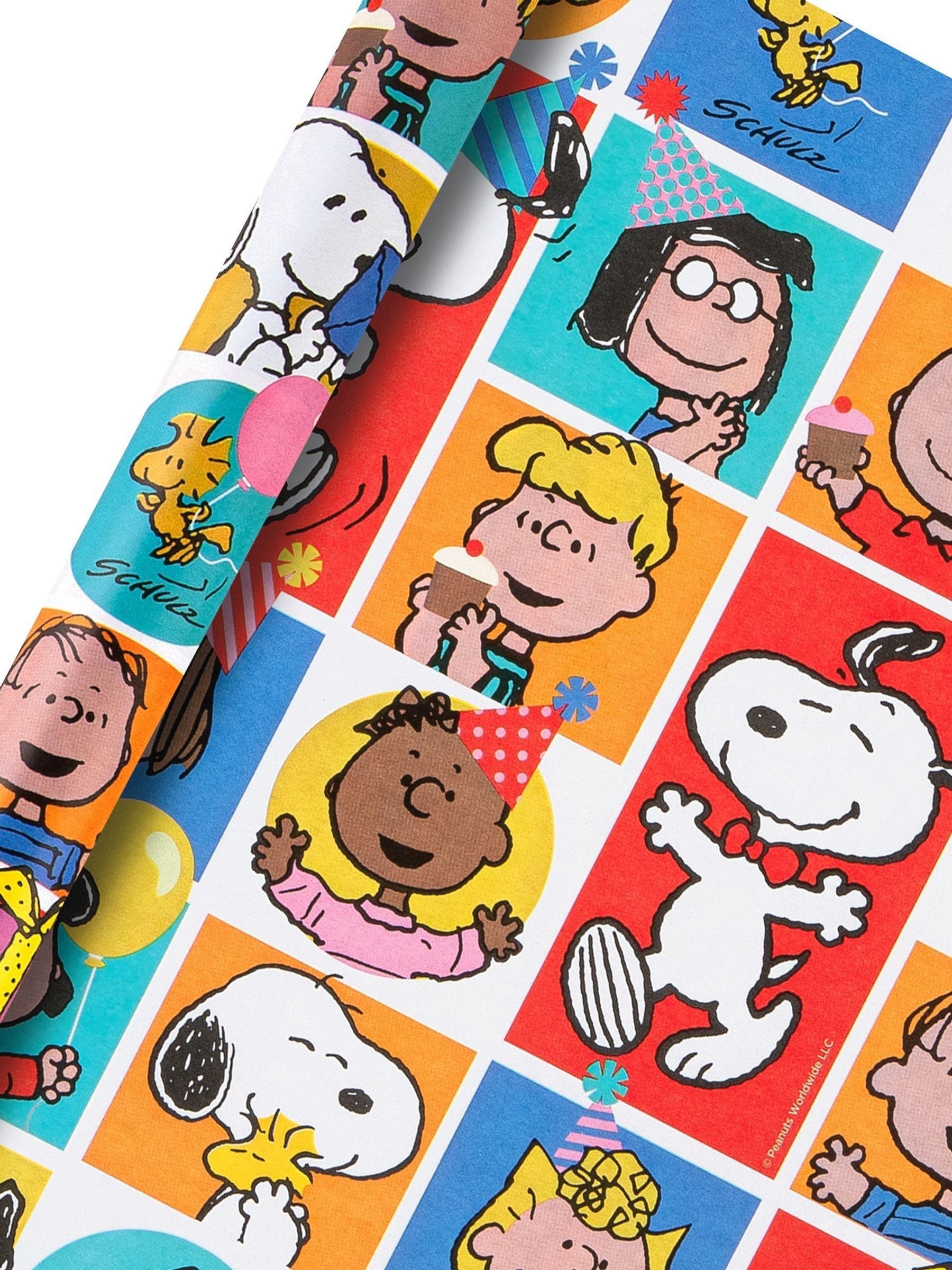 Hallmark Snoopy Peanuts wrapping paper 3 rolls 2m each, imported from the UK