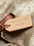Posh Totty Designs handstamped leather luggage tag, UK version