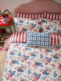 Land & Shore Alec cotton pillowcases in stripe design (British brand)