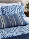 Bedeck of Belfast Indigo Kayah cushion 70x40cm - British product