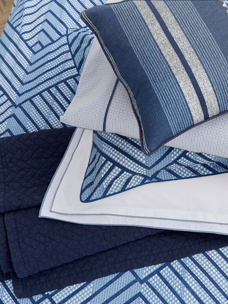 Bedeck of Belfast Indigo Kayah cushion 70x40cm - British product