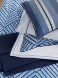Bedeck of Belfast Indigo Kayah cushion 70x40cm - British product