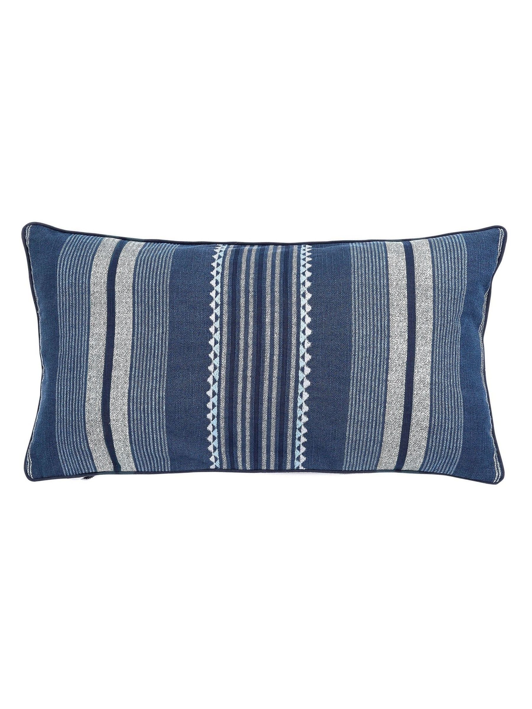 Bedeck of Belfast Indigo Kayah cushion 70x40cm - British product