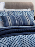 Bedeck of Belfast Indigo Kayah cushion 70x40cm - British product