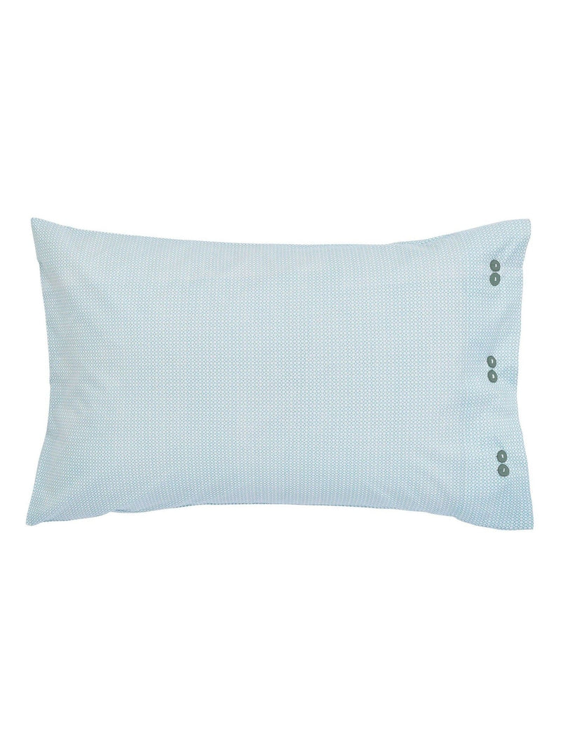 Bedeck of Belfast Emira pillowcases in teal and green, UK version