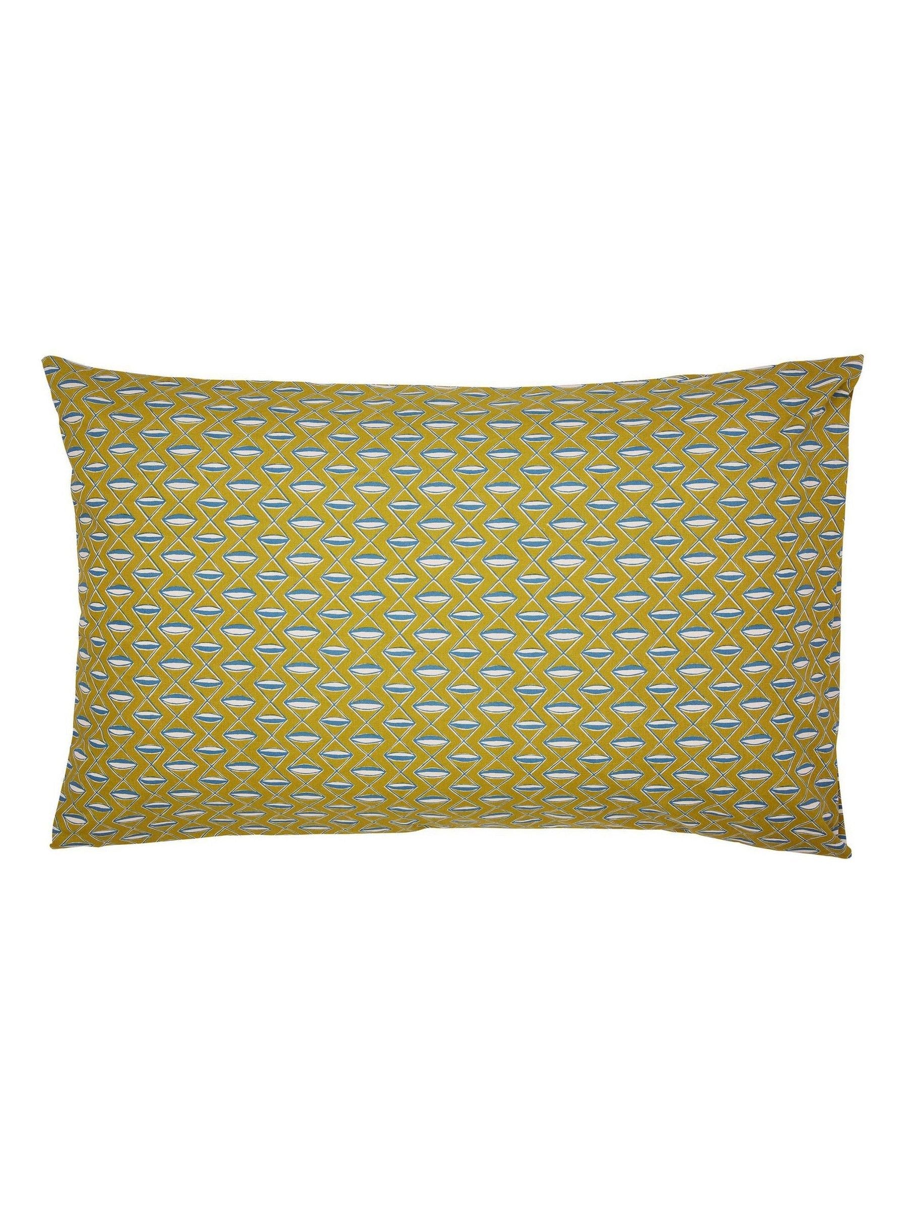 Land & Shore Multi Raven Stripe cotton pillowcases pair - British product