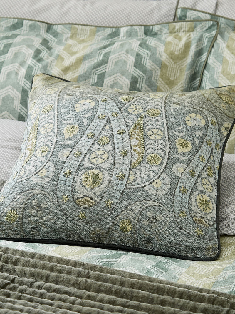 Bedeck of Belfast Olive Reya cushion 50x50cm, imported from the UK