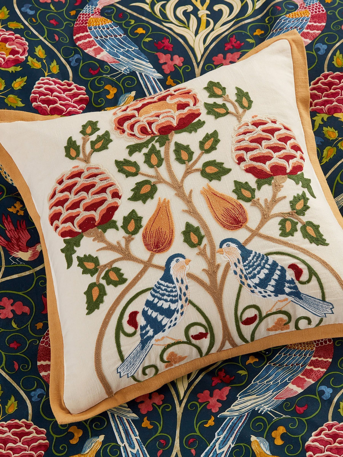 Morris & Co Indigo Seasons cushion 45x45cm (British brand)