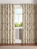 Ted Baker neutral Cabana blackout lined eyelet curtains, imported from the UK