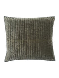 Bedeck of Belfast olive velvet quilted sham, imported from the UK