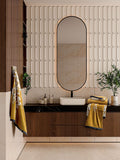 Ted Baker gold wisteria cotton bath towel, imported from the UK