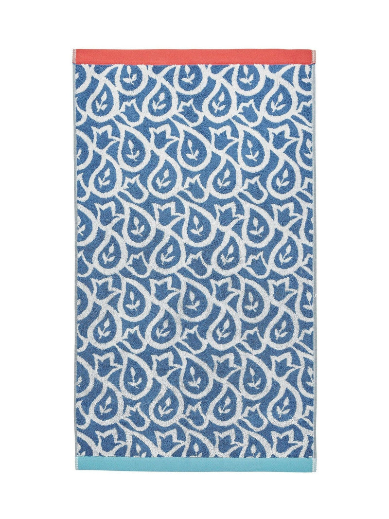 Land & Shore Corrie cotton towel in blue or red - British product