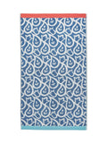 Land & Shore Corrie cotton towel in blue or red - British product