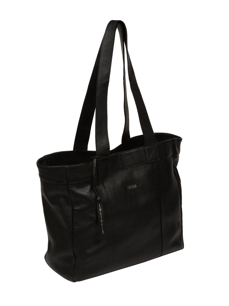Cultured London black stripe Gisella leather tote bag, UK version