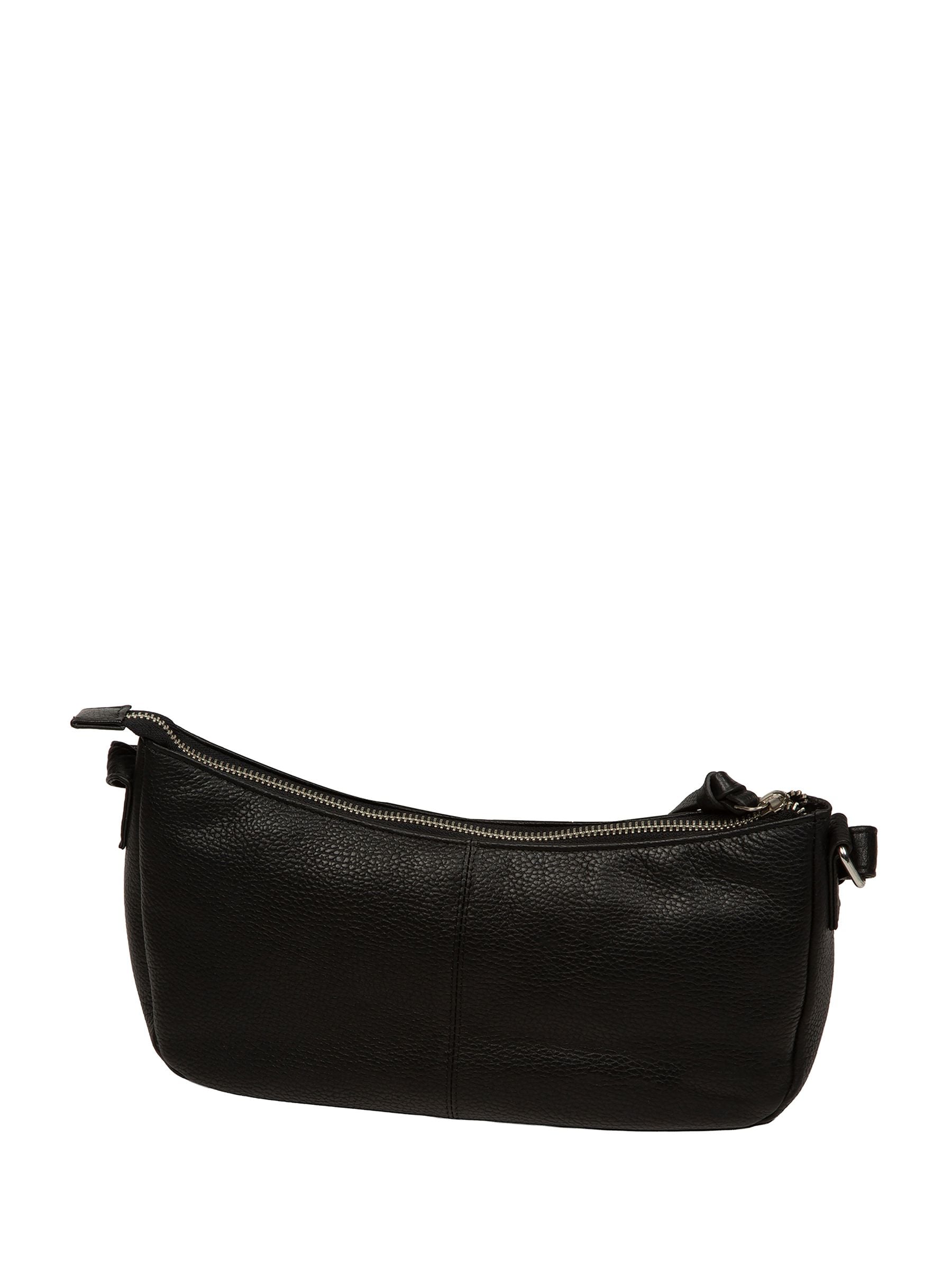 Cultured London black Elowen leather crossbody bag - British product