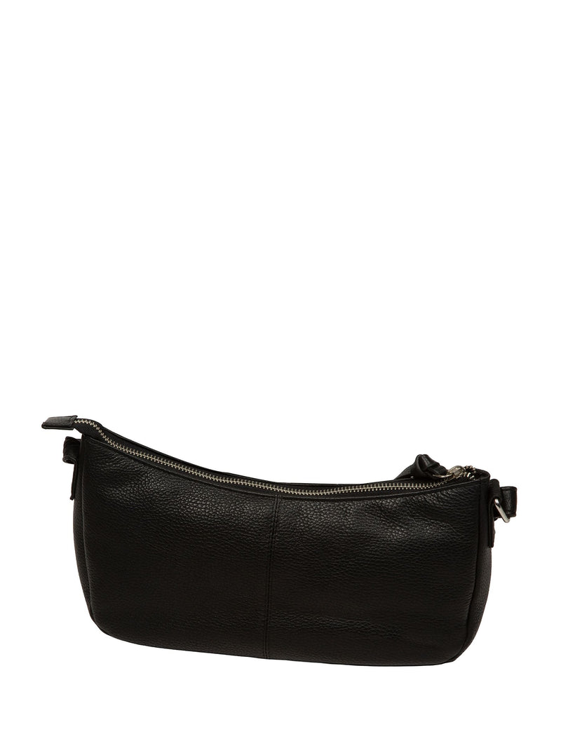 Cultured London black Elowen leather crossbody bag - British product