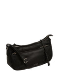 Cultured London black Elowen leather crossbody bag - British product