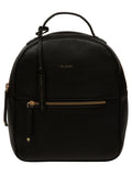 Pure Luxuries London black Sophia leather backpack, imported from the UK
