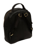 Pure Luxuries London black Sophia leather backpack, imported from the UK