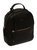 Pure Luxuries London black Sophia leather backpack, imported from the UK