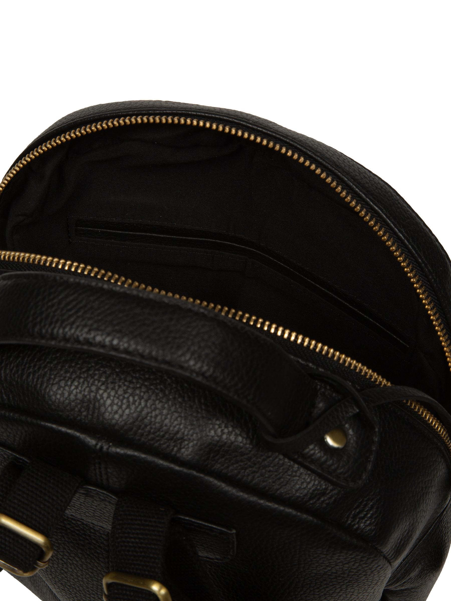 Pure Luxuries London black Sophia leather backpack, imported from the UK