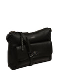 Cultured London black Sylvie leather shoulder bag, UK version