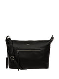 Cultured London black Ondine leather shoulder bag - British product