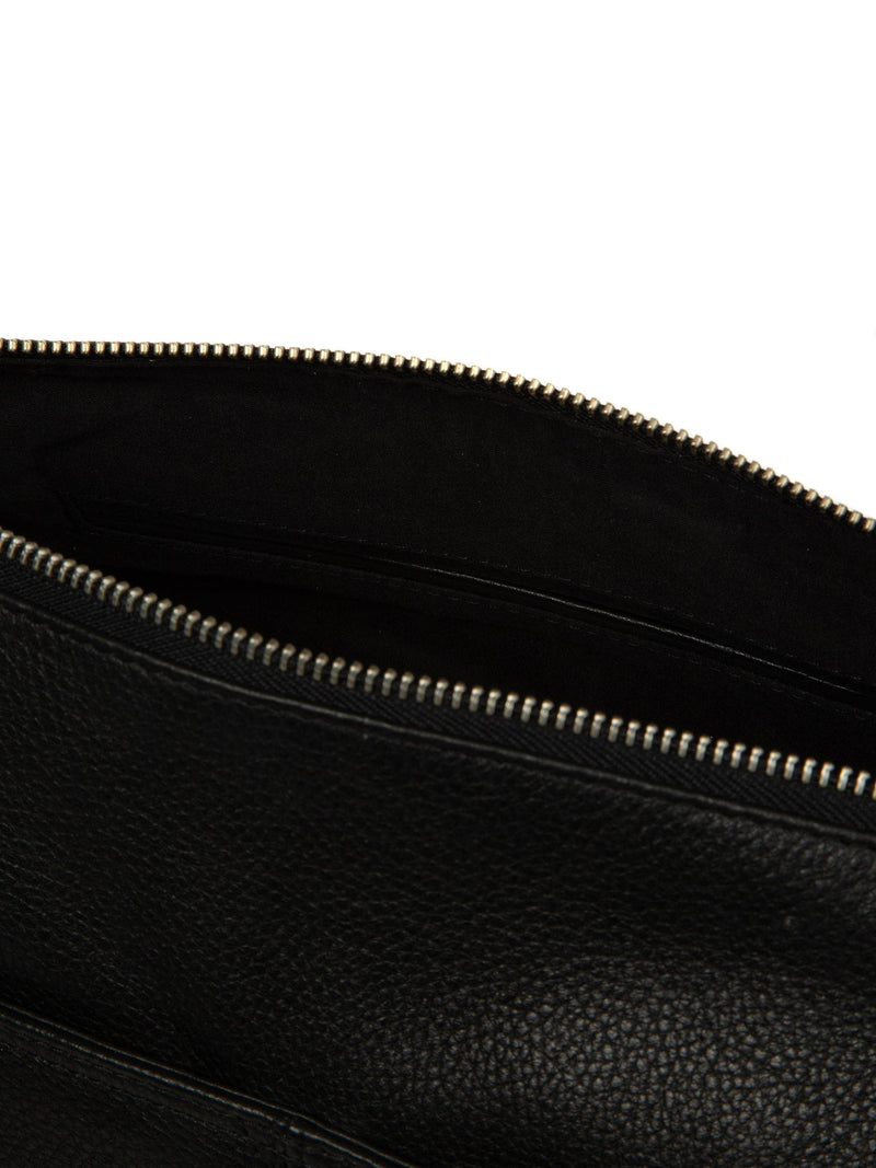 Cultured London black Ondine leather shoulder bag - British product