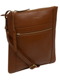 Pure Luxuries London brown Wren leather cross body bag - British product