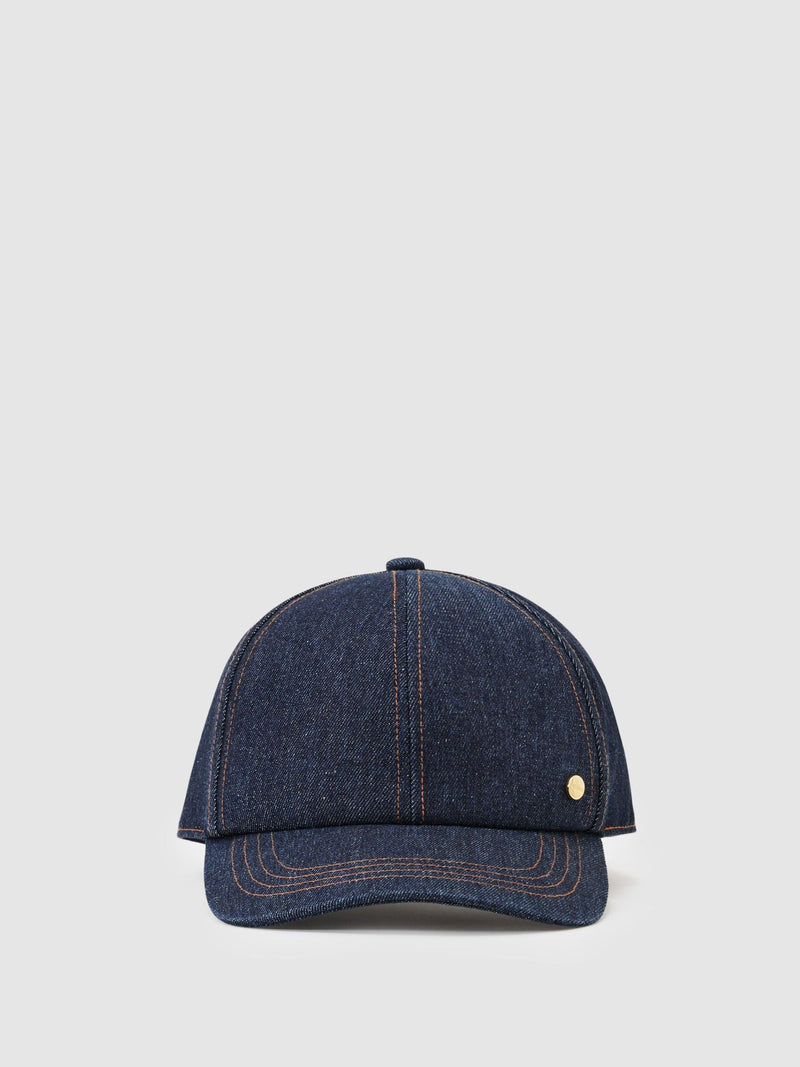 Reiss blue daisy denim baseball cap, imported from the UK