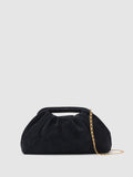 Reiss navy suede clutch bag with cut-out handle (British brand)