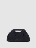 Reiss navy suede clutch bag with cut-out handle (British brand)