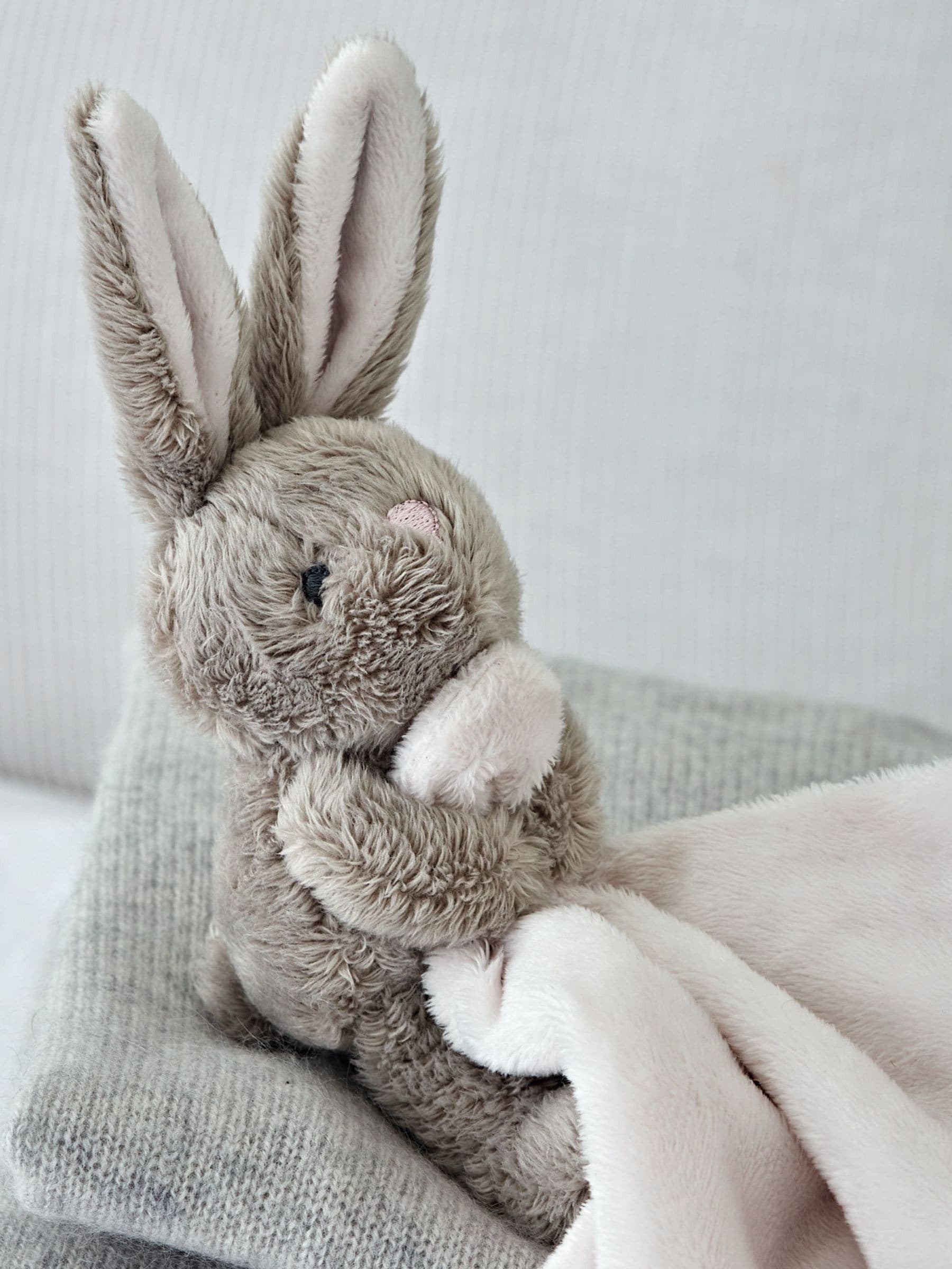 The White Company pink Bonnie Bunny baby comforter, UK version